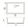 Мойка OMOIKIRI OKINOSHIMA 76-U/I-PE Natceramic/pebble 4997149